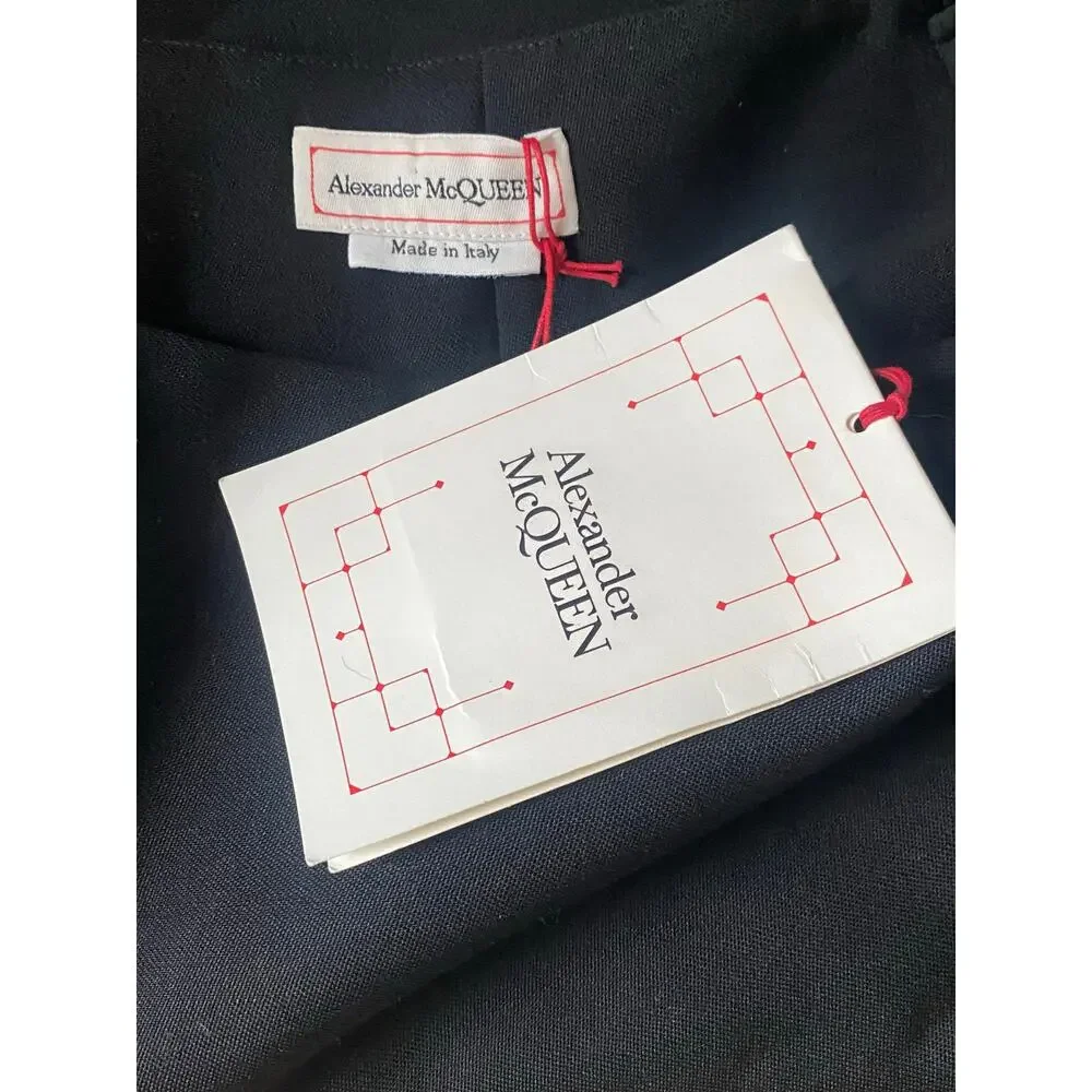NWT ALEXANDER MCQUEEN Side Slit Mini Skirt In Black Size 42 IT, 6 US brand new - Picture 5 of 8
